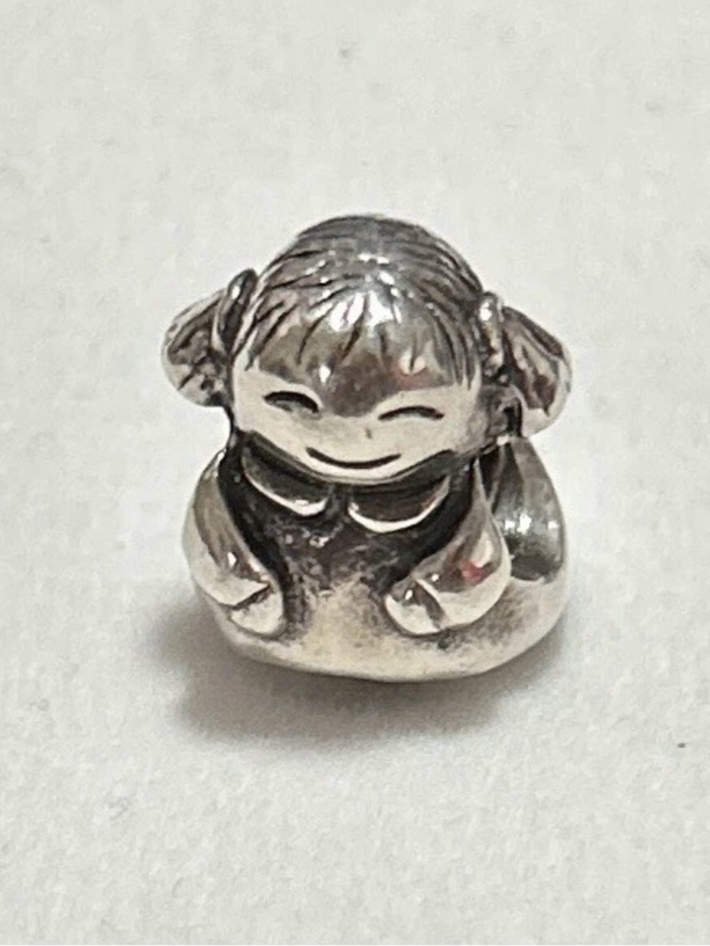Authentic Pandora Sterling Silver Happy Little Girl Charm